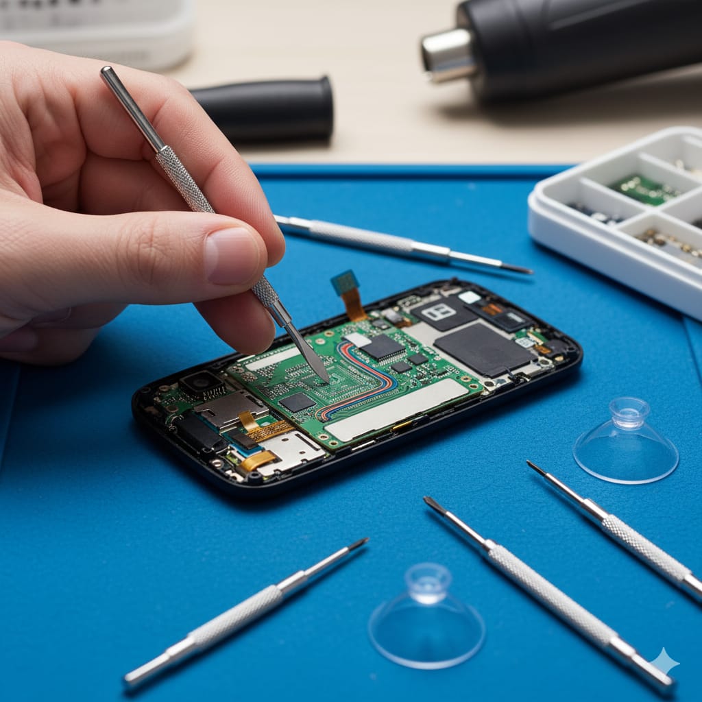 Mobile Repairing with complete P.C.B. and Software Flashing